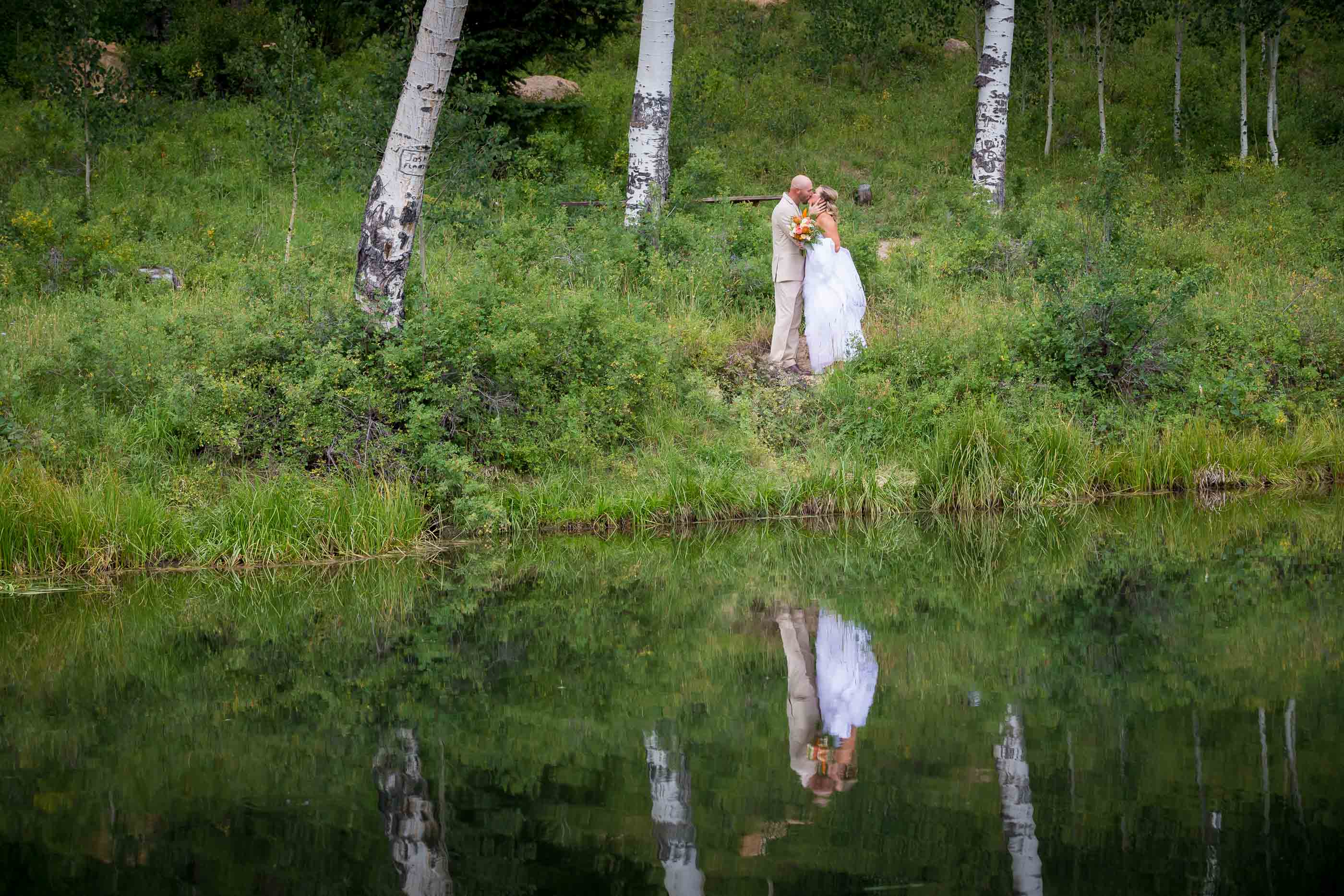 Cedar City Mountain Wedding while at lake