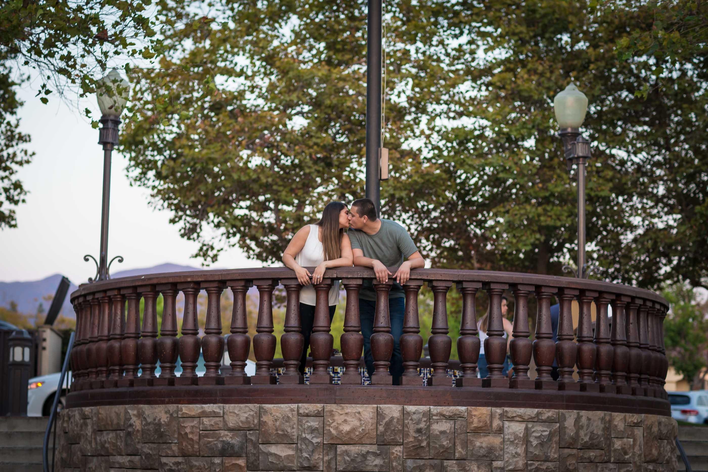 On the Balcony we find Jonny Natalia Engagement images at Mission Viejo