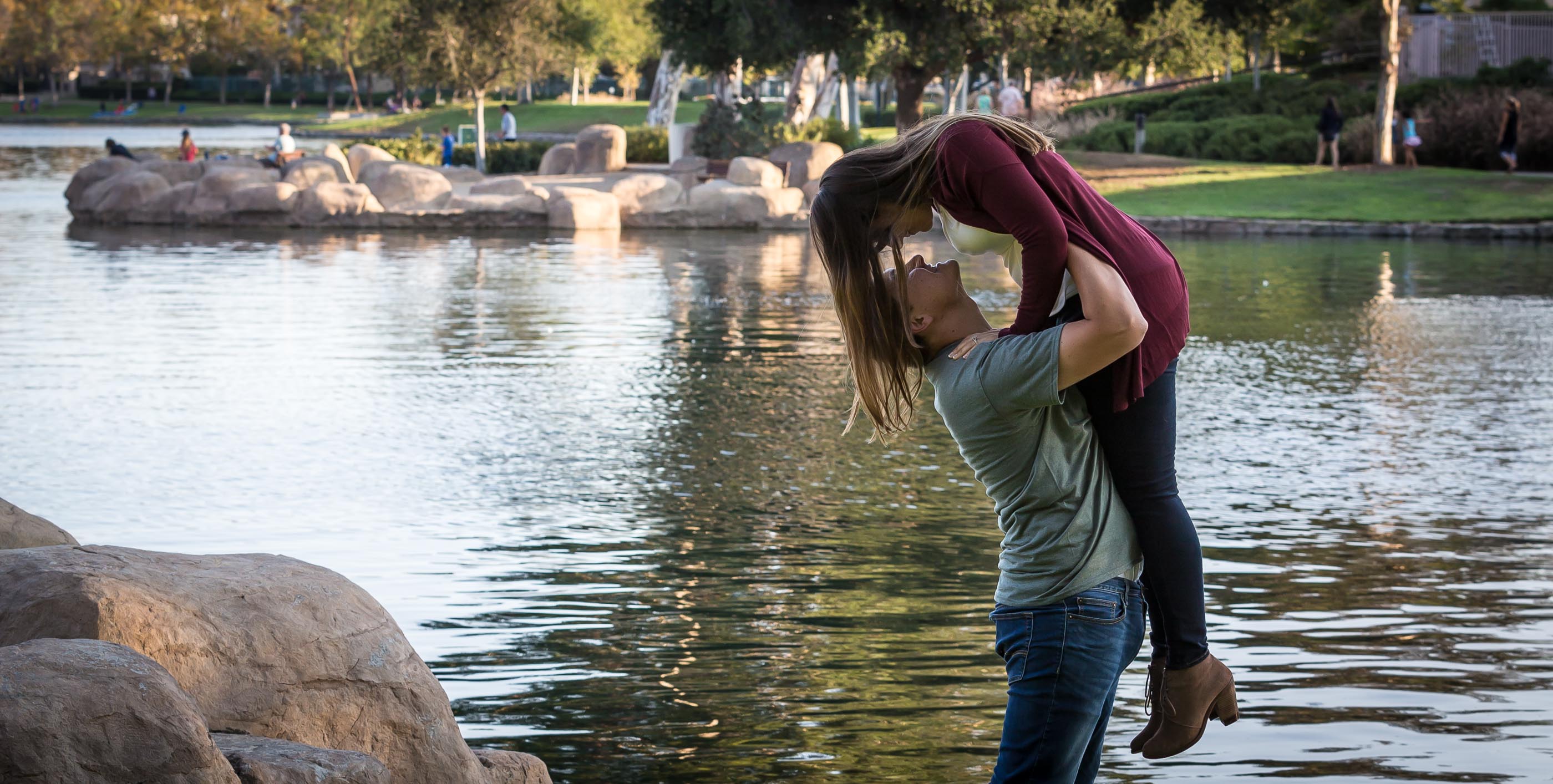 Sure I can lift you over my head says Jonny Natalia Engagement Mission Viejo