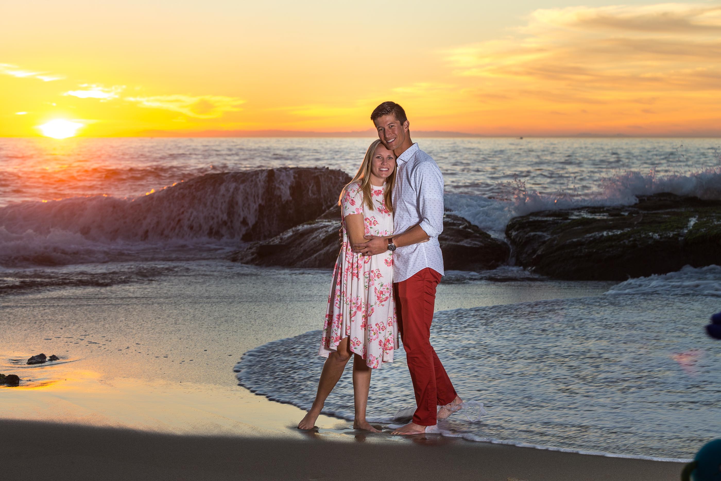 Laguna Beach Engagement at sunset in Laguna Beach California