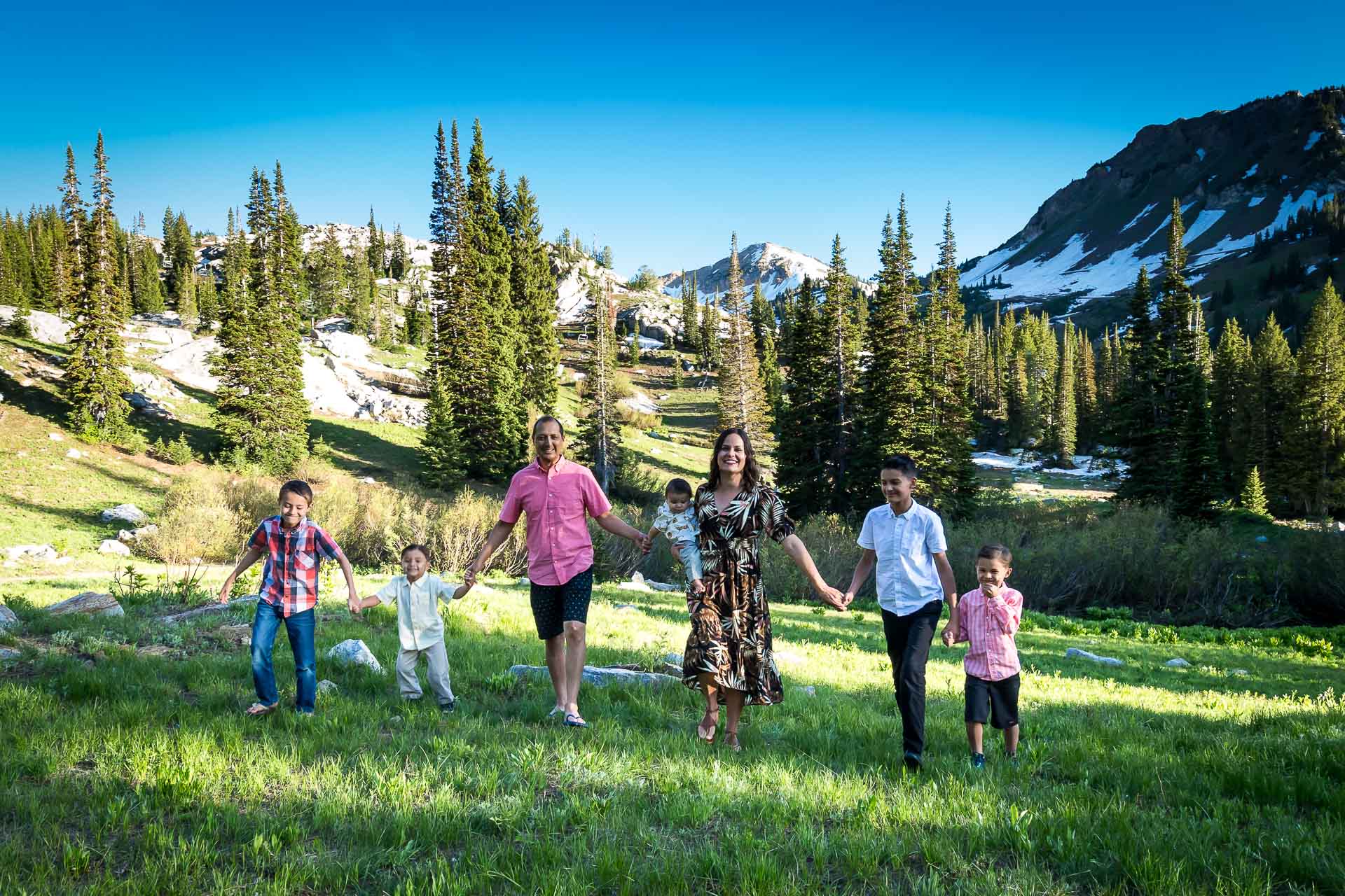 Valdez Family Portrait in Alta Utah